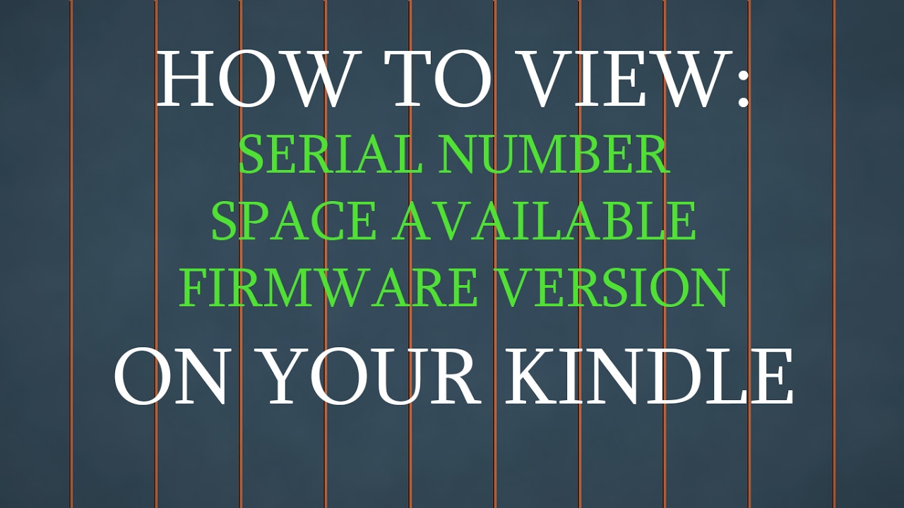 Kindle serial number checker