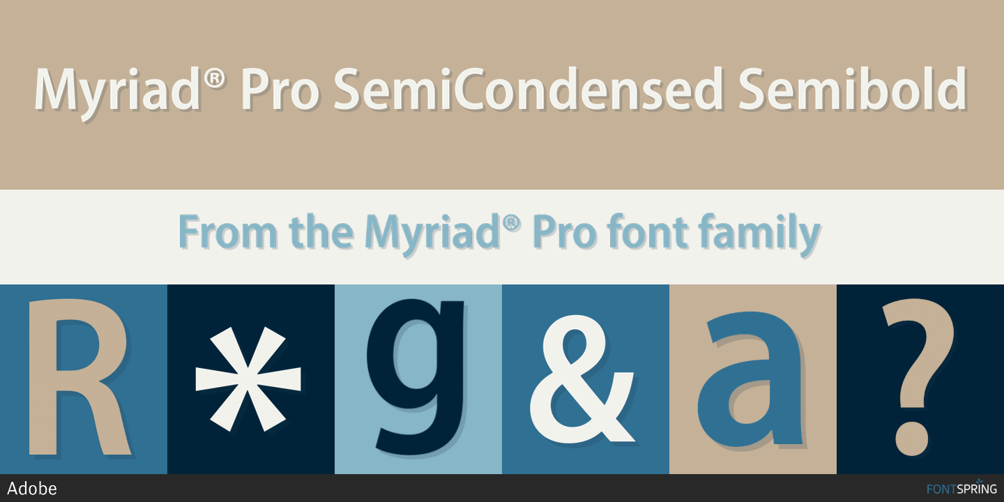 Myriad Pro Cond Font Free